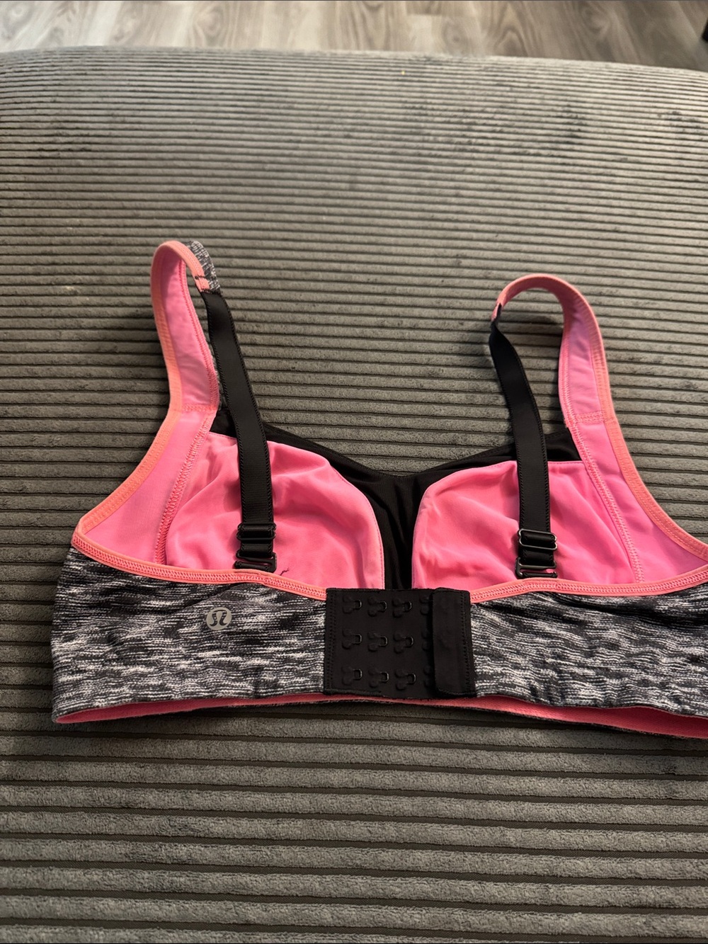 lululemon athletica Pink & Gray Heather Hook-Back Sports Bra